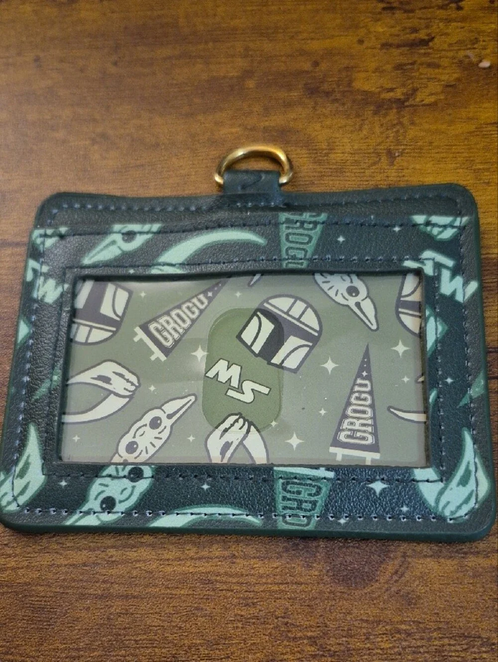 Loungefly Grogu Green Cardholder Luggage Tag - This Is The Way